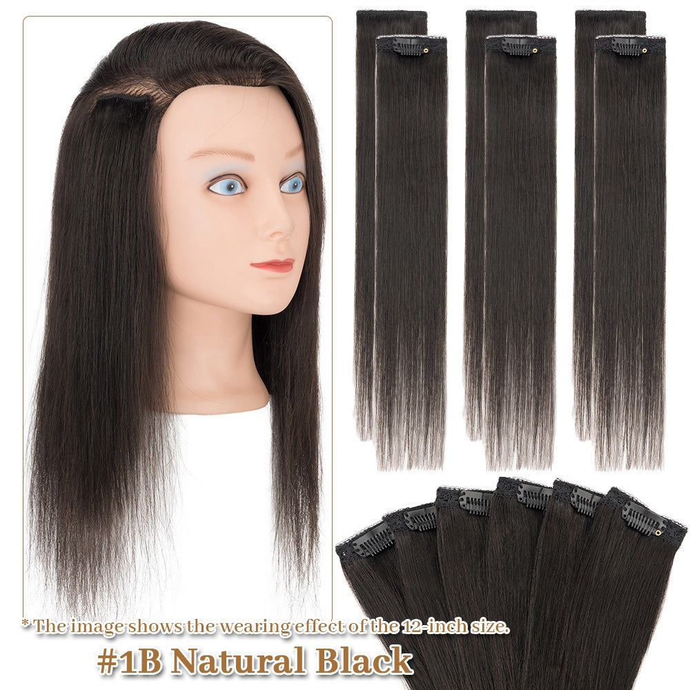Clip-In Hair Extensions 100% Remy Human Hair - Multiple Colors & Lengths