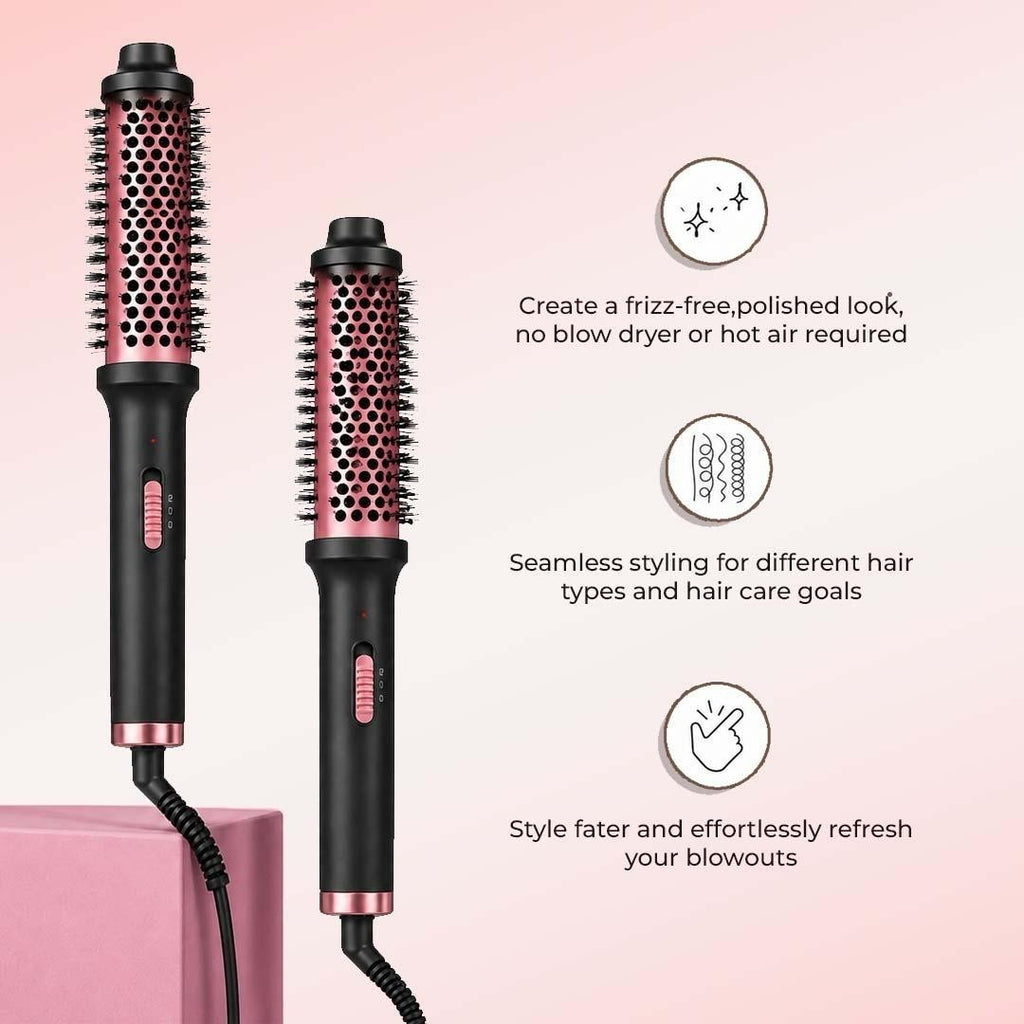 3-in-1 Hot Air Brush 38mm Curling & Volumizer Styling Comb