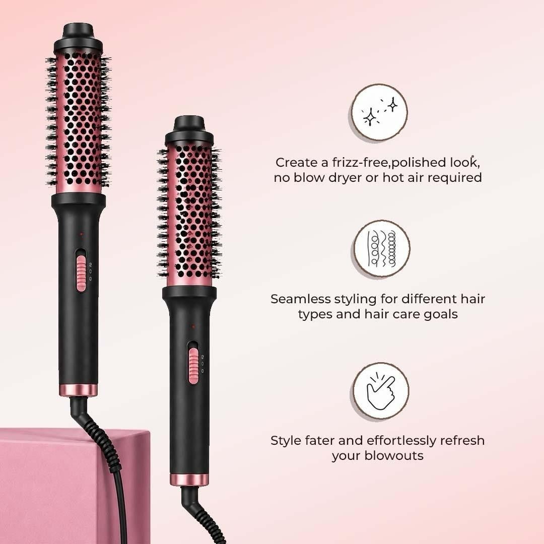 3-in-1 Hot Air Brush 38mm Curling & Volumizer Styling Comb
