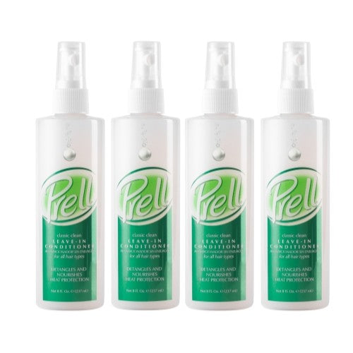 Prell Classic Clean Leave-in Conditioner 4-Pack - Hydrating Hair Moisturizer