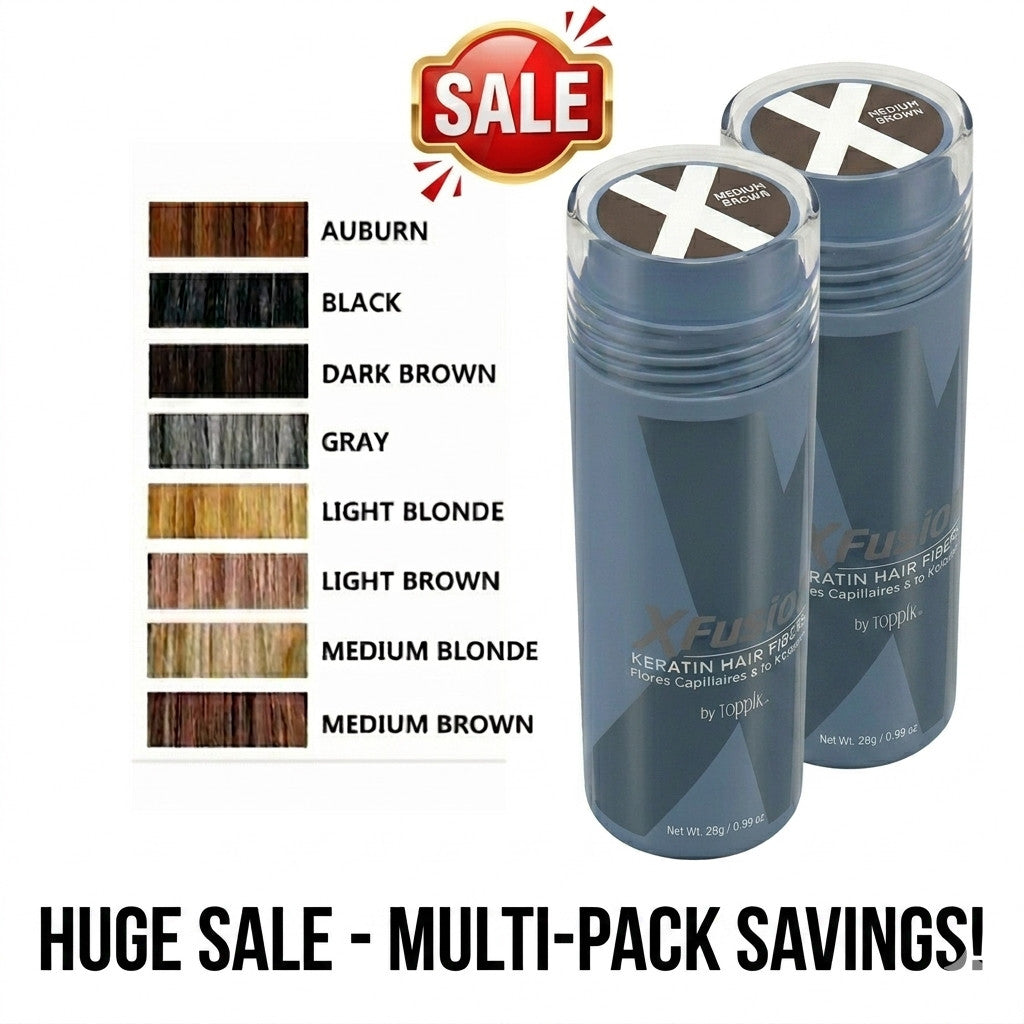 Keratin Hair Fibers for Thicker Hair - Natural Colored Hair Concealer