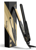2-in-1 Flat Iron & Curling Iron for Short Hair - 0.5 Inch Ceramic Plates
