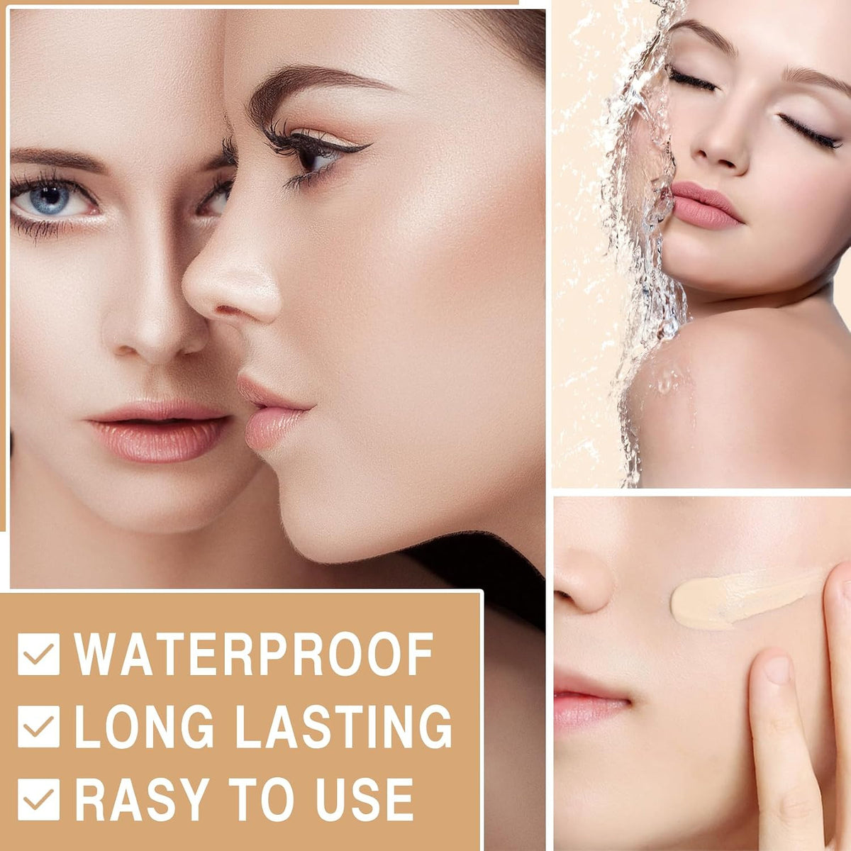 2-Pack SPF 50 CC Cream Foundation with Skin Tone Adjustment for All Skin Types