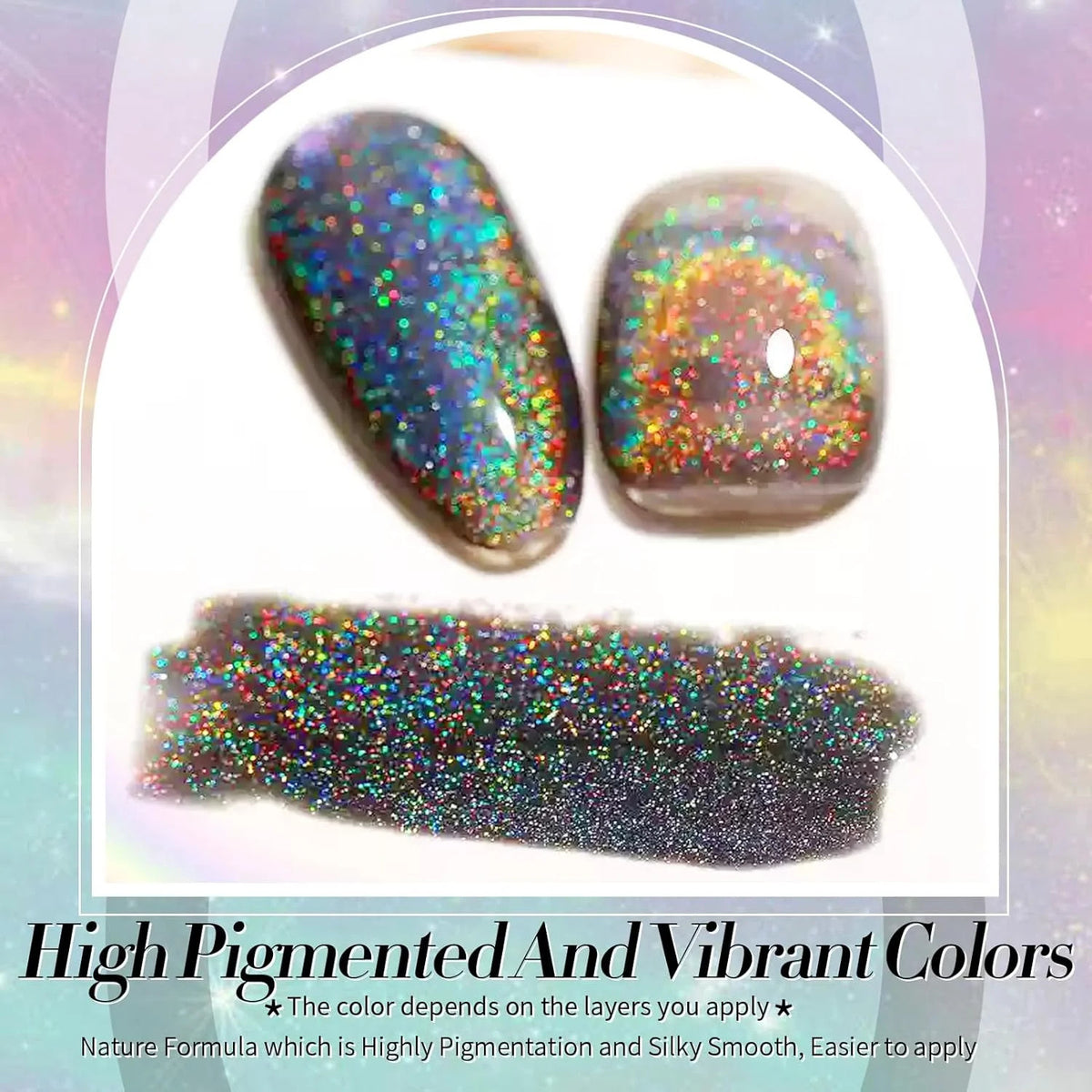 Magnetic Cat Eye Gel Nail Polish Holographic Rainbow Effect 15ml