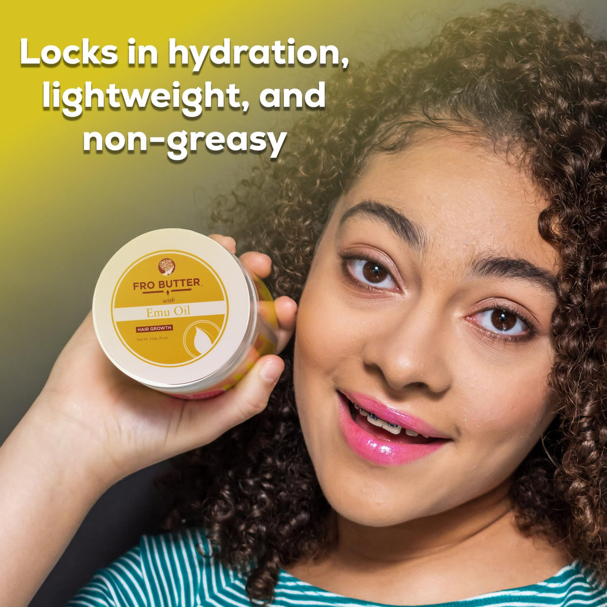 Emu Oil Hair Moisturizer for Curly Coils & Kinks - 8 Oz