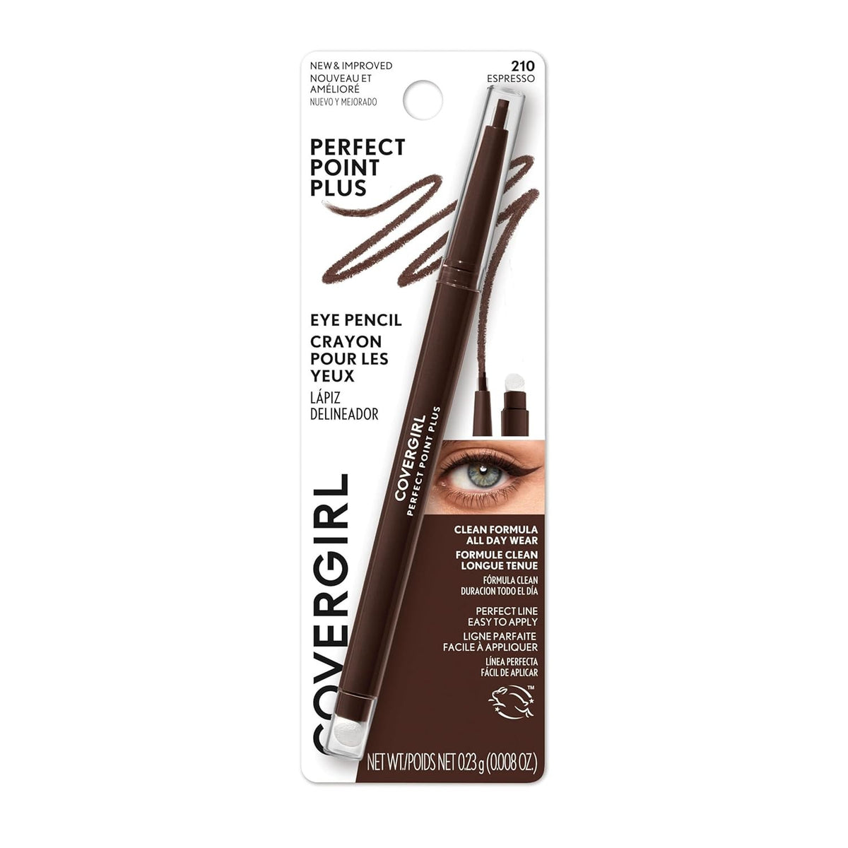 Eyeliner Pencil Set - CoverGirl Perfect Point Plus Espresso 210 Water-Resistant (3 Pack)