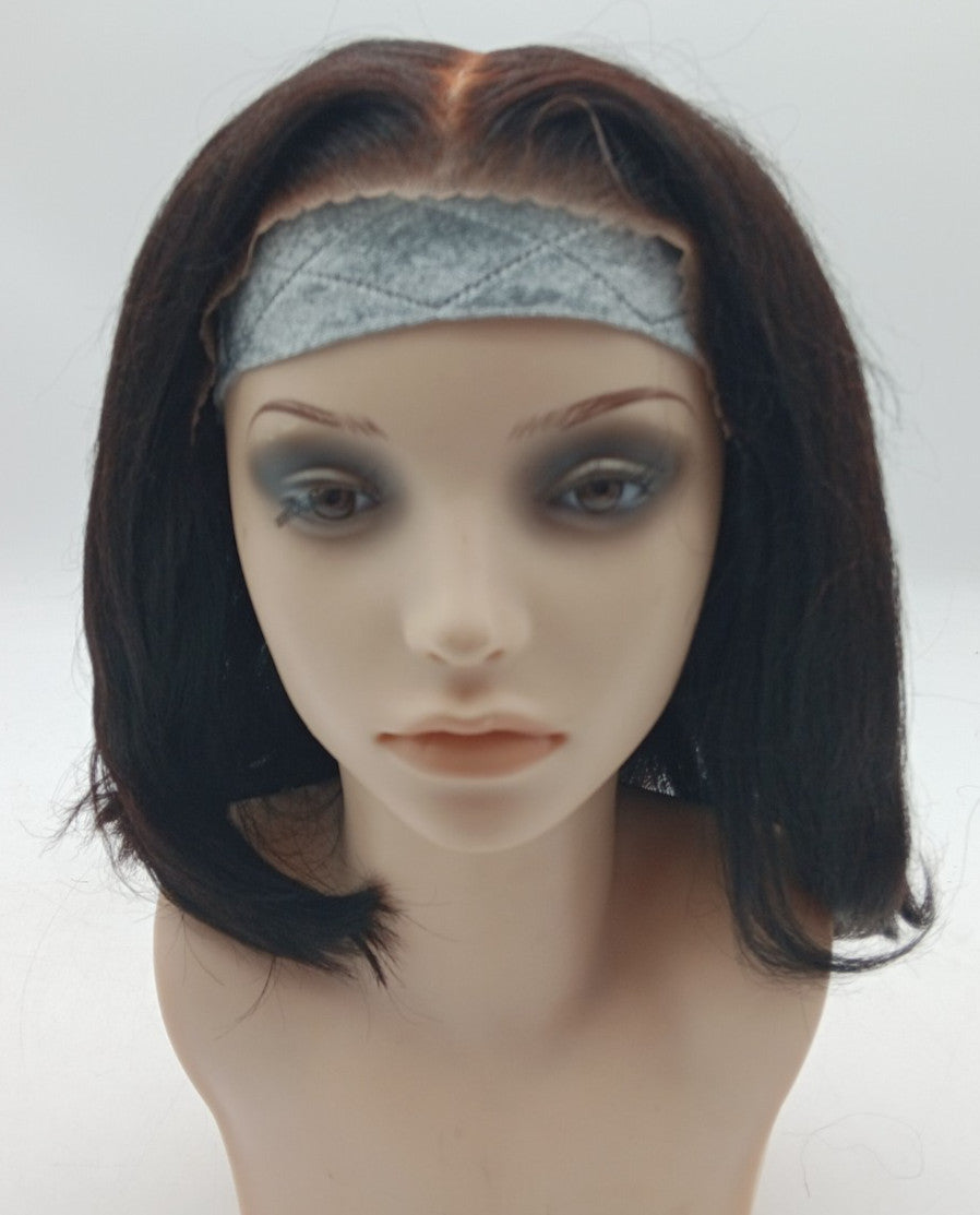 7x5 Glueless HD Lace Human Hair Wig 10 Inch Natural Black