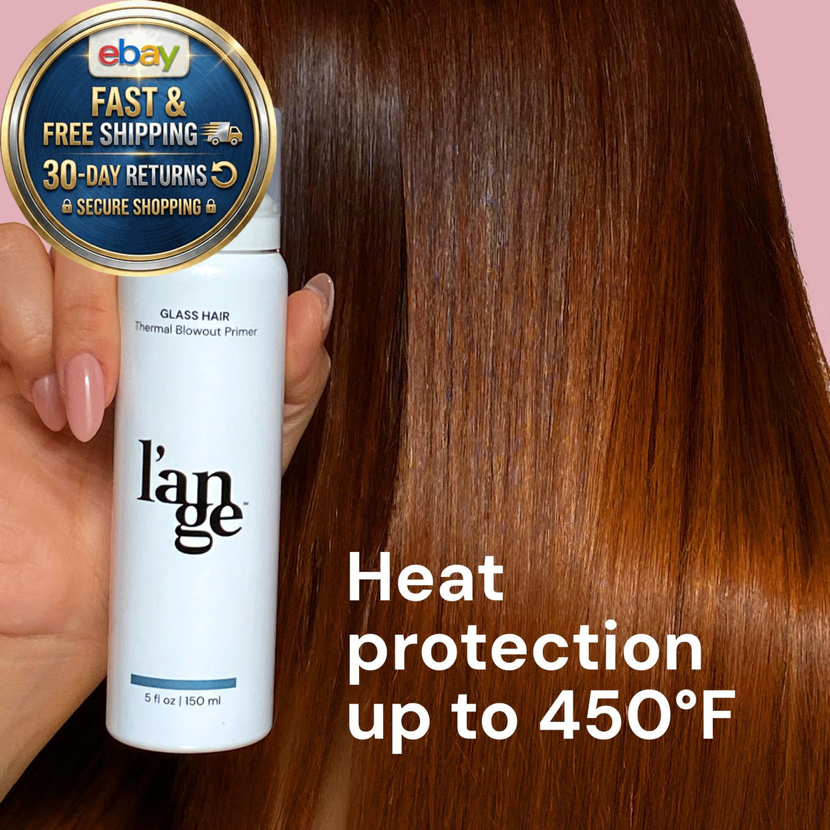 Glass Hair Heat Protectant Spray - Frizz Control & Shine - 5 Fl Oz