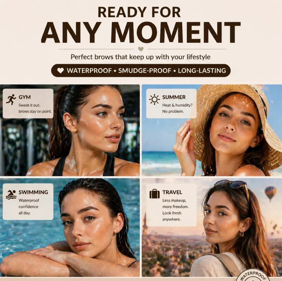 Waterproof Eyebrow Tint Kit - Long Lasting & Smudge-Resistant Brow Color