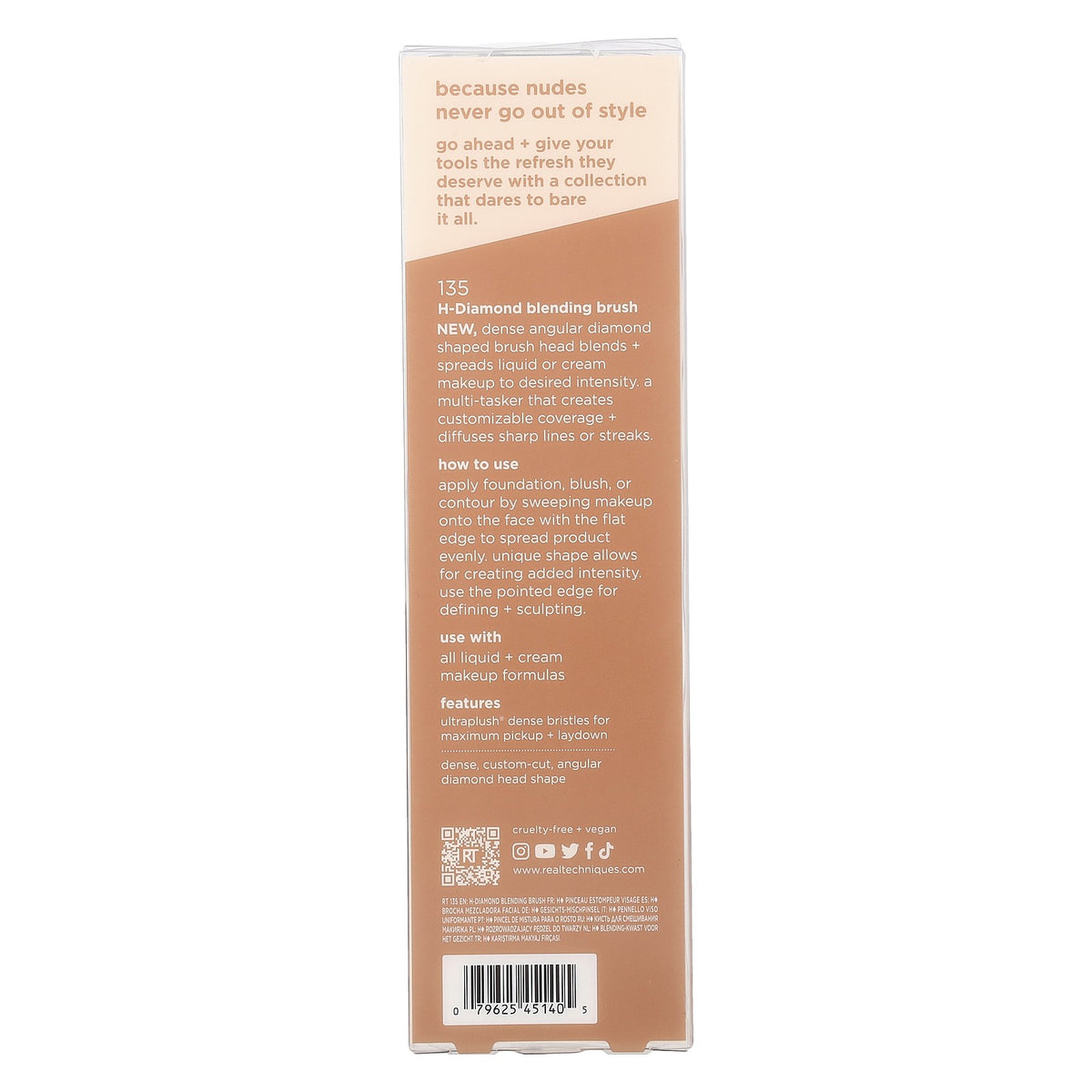 Makeup Blending Brush - Dense Angular Diamond Shape for Liquid & Cream