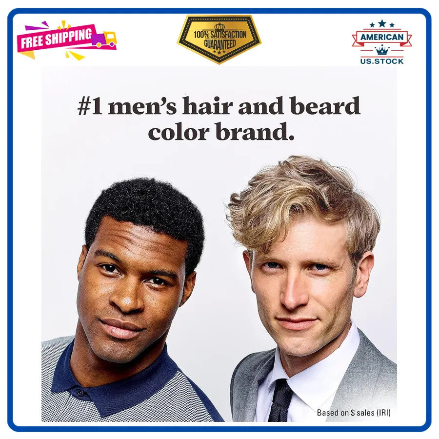 Men's Hair Color Shampoo-In Medium Brown H-35 3 Pack