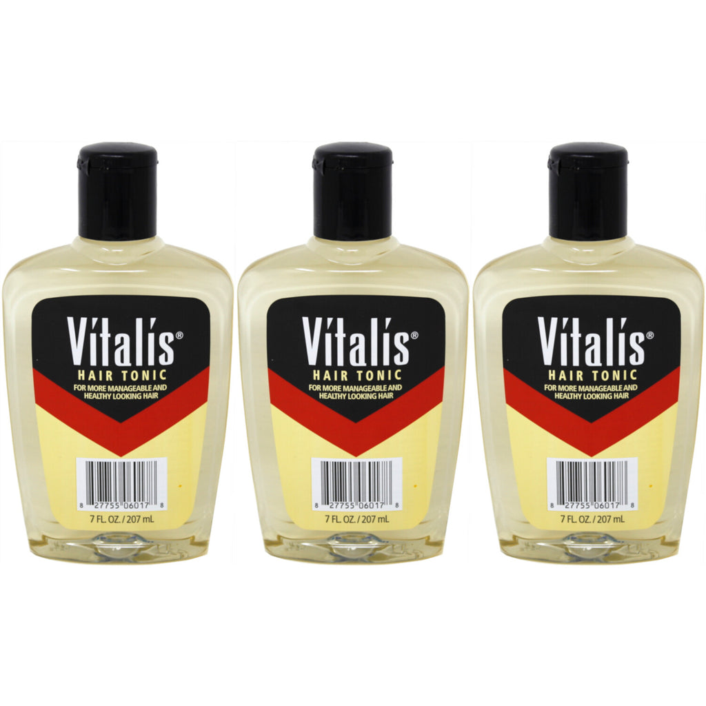 Men's Hair Tonic - Vitalis 7 fl oz Pack of 3 for Manageable, Healthy Hair