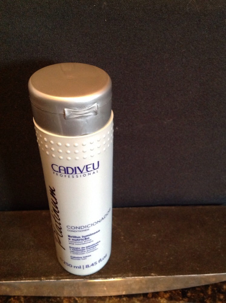 Cadiveu Platinum Conditioner for Blonde Hair 250ml - Nourishing & Tone Neutralizing