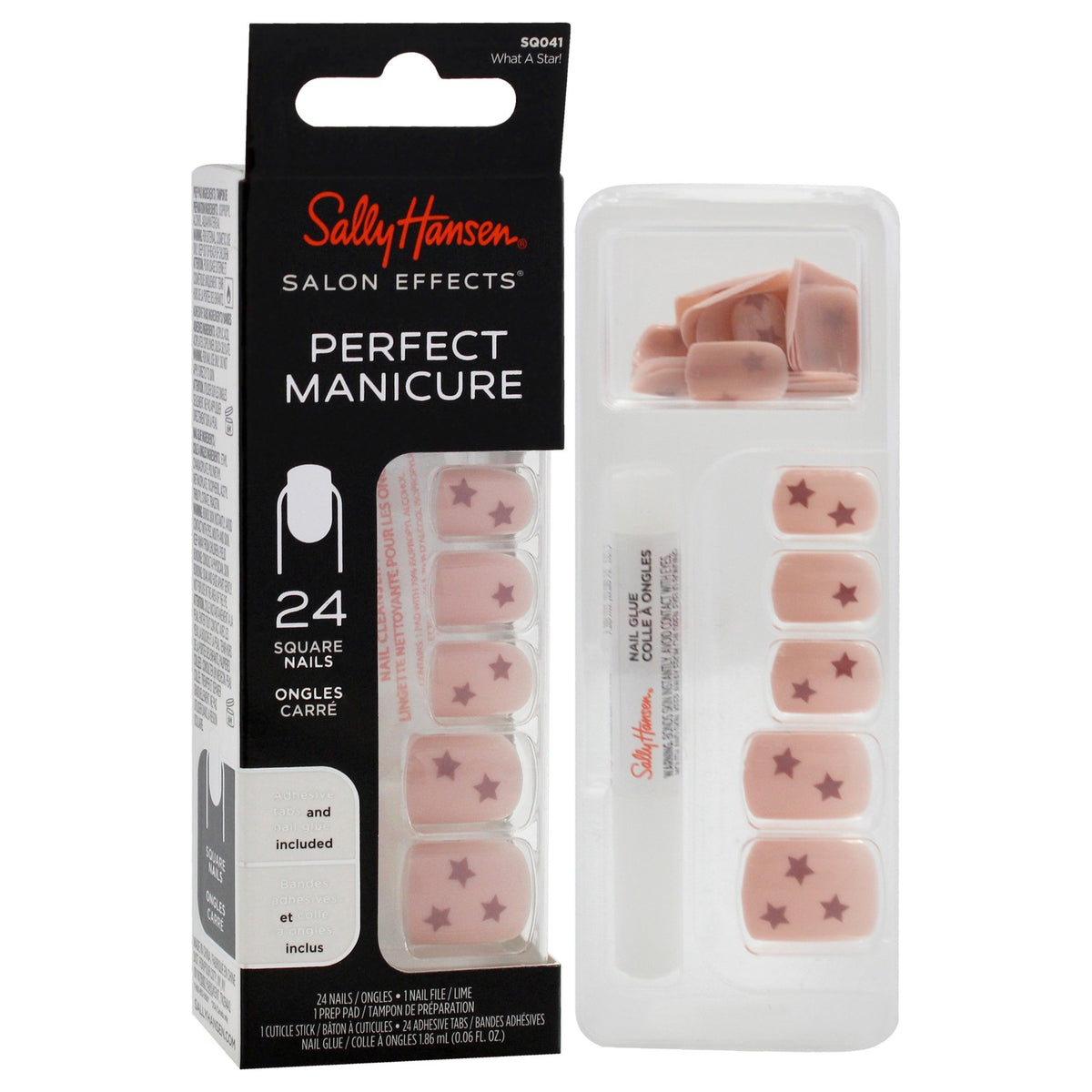 Sally Hansen Square Nail Kit - 52 Piece Manicure Set with Nails & Tools