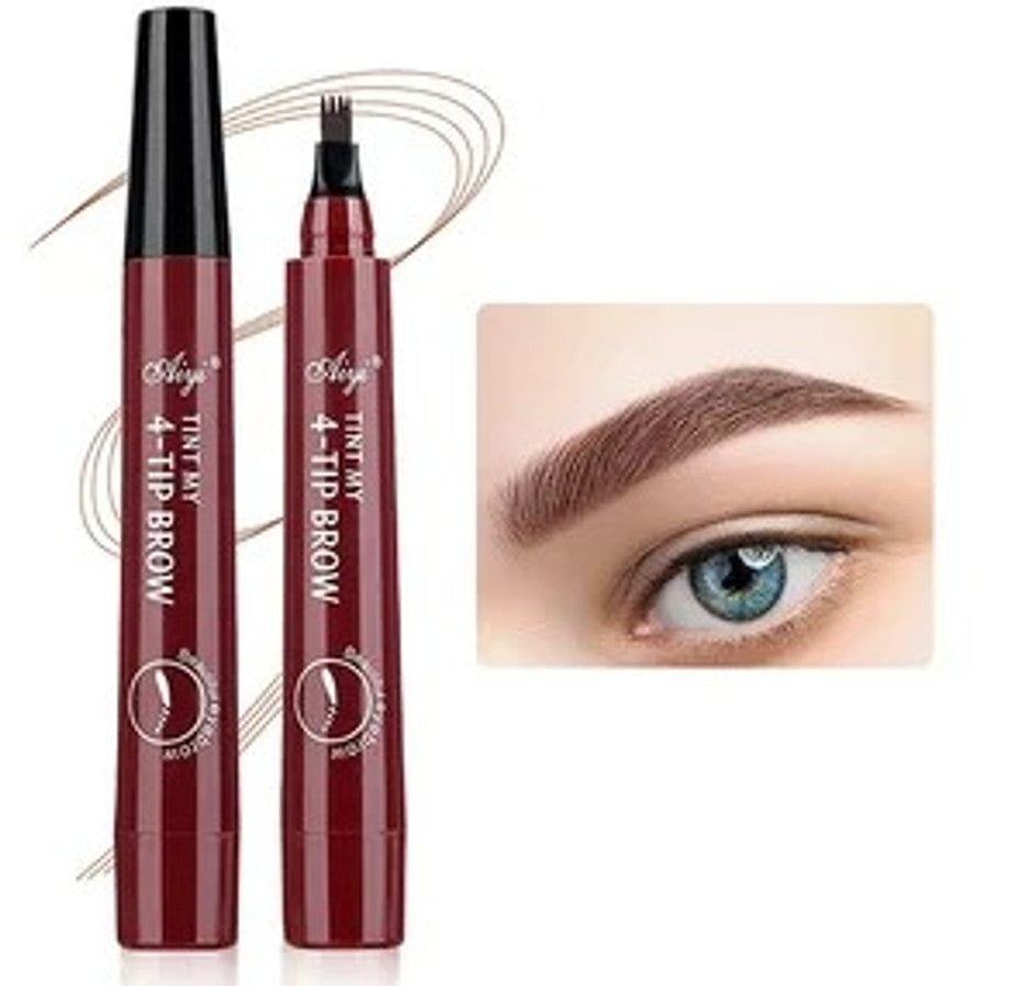 Waterproof Long-Lasting Four-Pronged Eyebrow Pencil for Natural Makeup