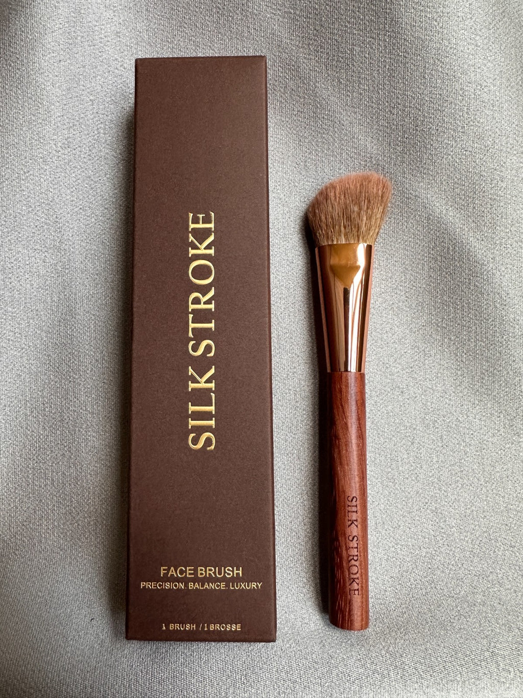Contour Brush - Natural Goat Hair Face Brush for Blush, Bronzer & Powder