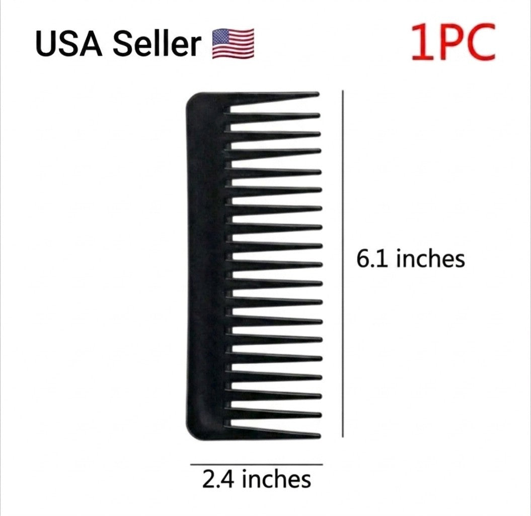 Wide Tooth Anti-Static Heat-Resistant Hair Comb for Detangling, Large Size