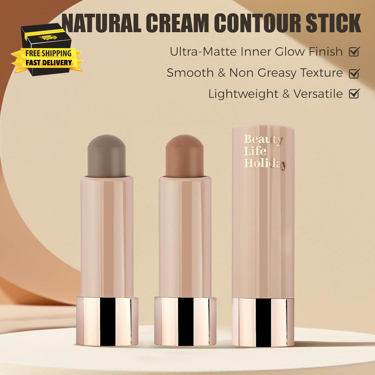 Cool Toned Cream Contour Stick for Natural Makeup & Sculpting
