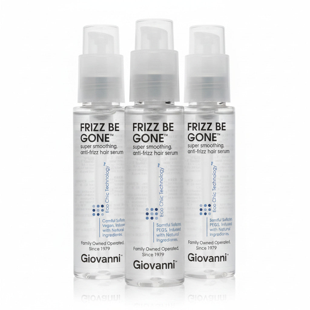 Anti-Frizz Hair Serum with Shine & Color Protection - 3x 2.75oz Bottles