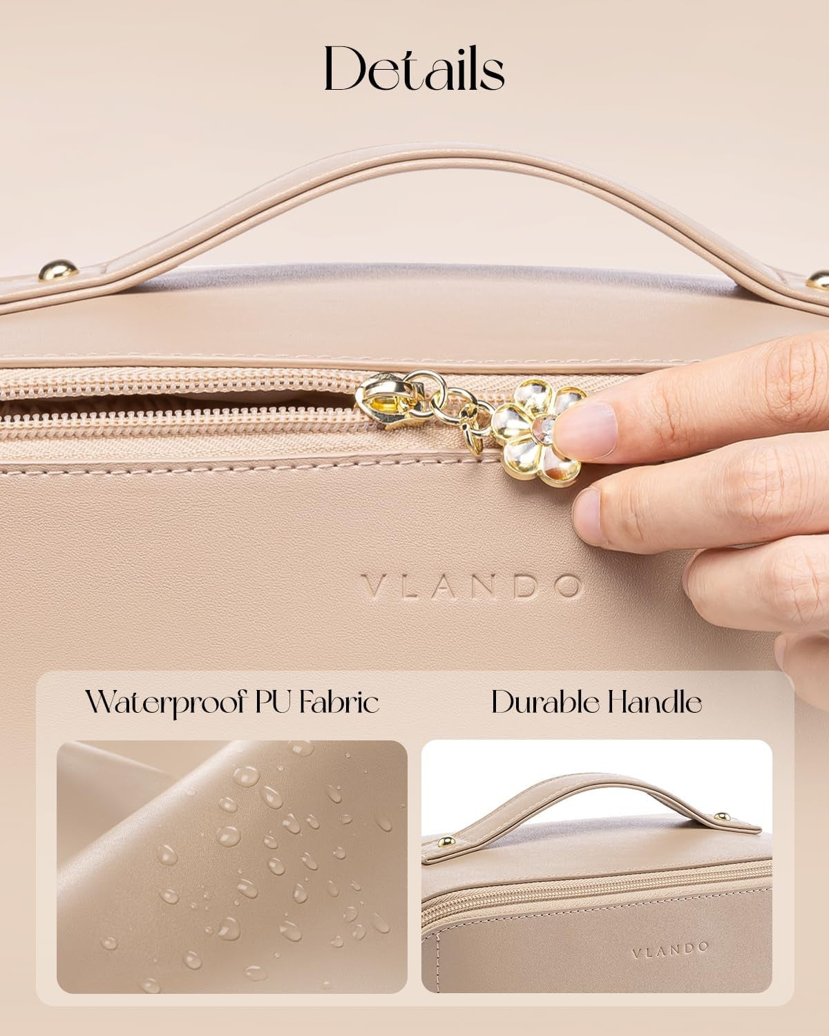 Cosmetic Bag Travel Toiletry Organizer — Ledger Bag for Makeup Essentials