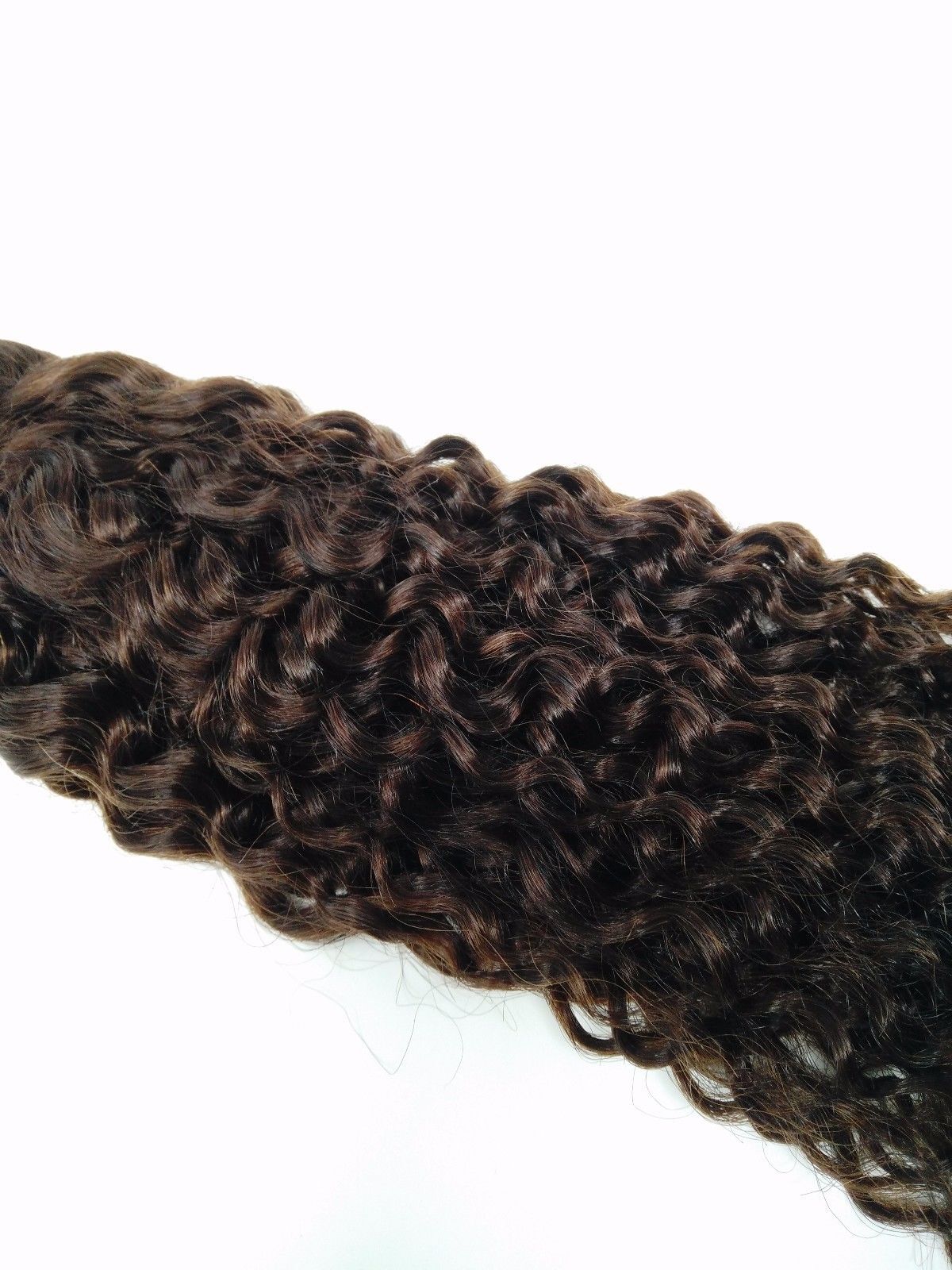 Dark Brown Sew-In Hair Extensions Bundle - Jerry Curl Human Hair 12-18 Inch