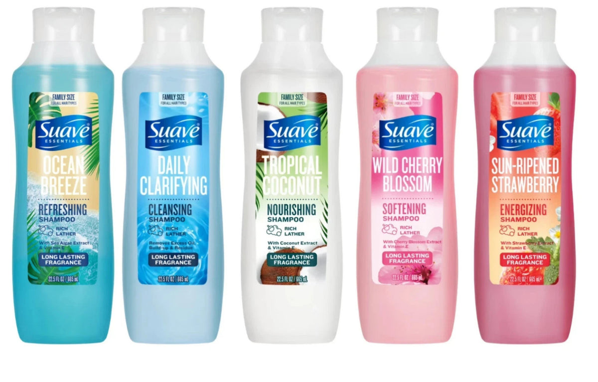 (2 Pack) Suave Daily Shampoo 22.5 fl oz - Various Fragrances & Nourishing Ingredients