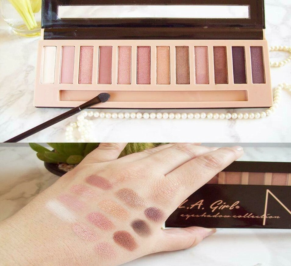 L.A. Girl Beauty Brick Nude Eyeshadow Palette Set – 2 Palettes, 12 Color Each