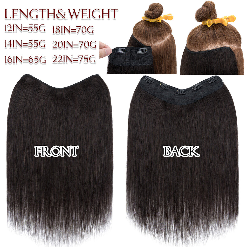 Clip-In Hair Extensions 100% Human Remy Hair Full Head V-Shape Long Styles