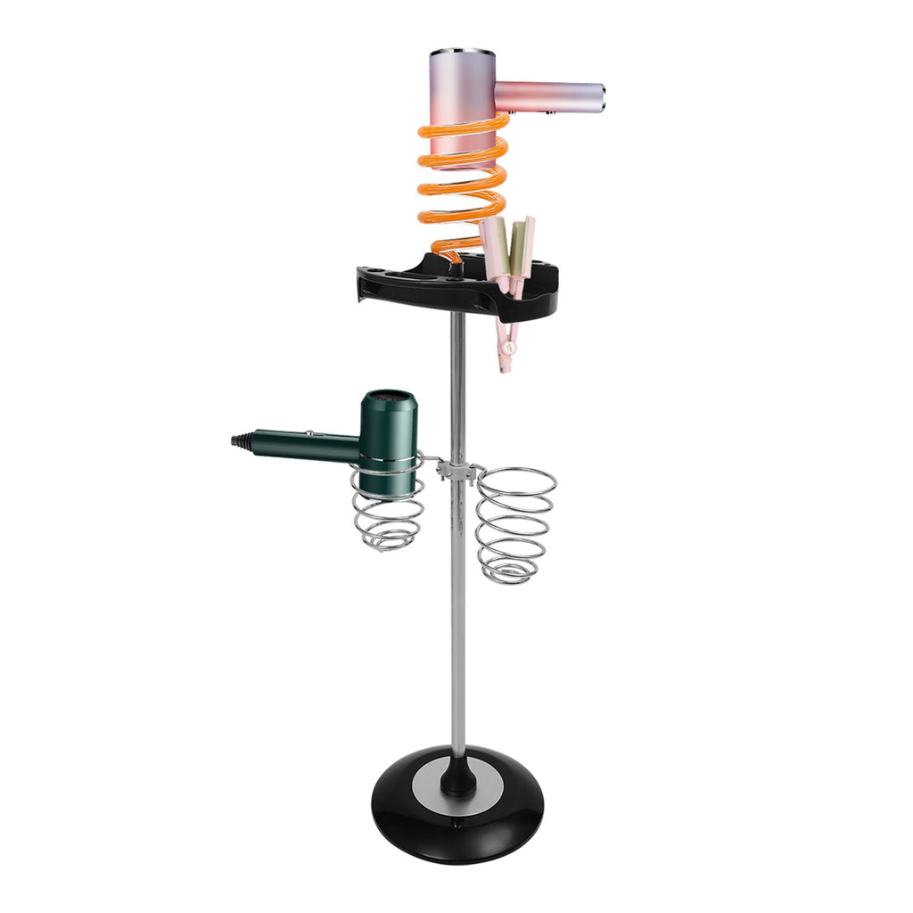 Hair Dryer Stand with Tray and Spiral Holder – Stylish Organizer for Styling Tools