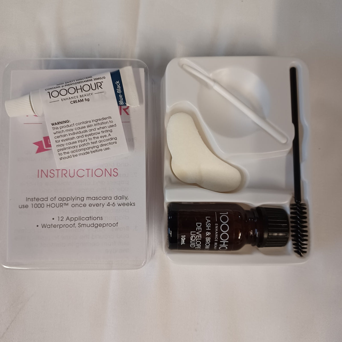 1000 Hour Eyelash & Brow Dye Kit Blue Black Long-Lasting Lash & Brow Color