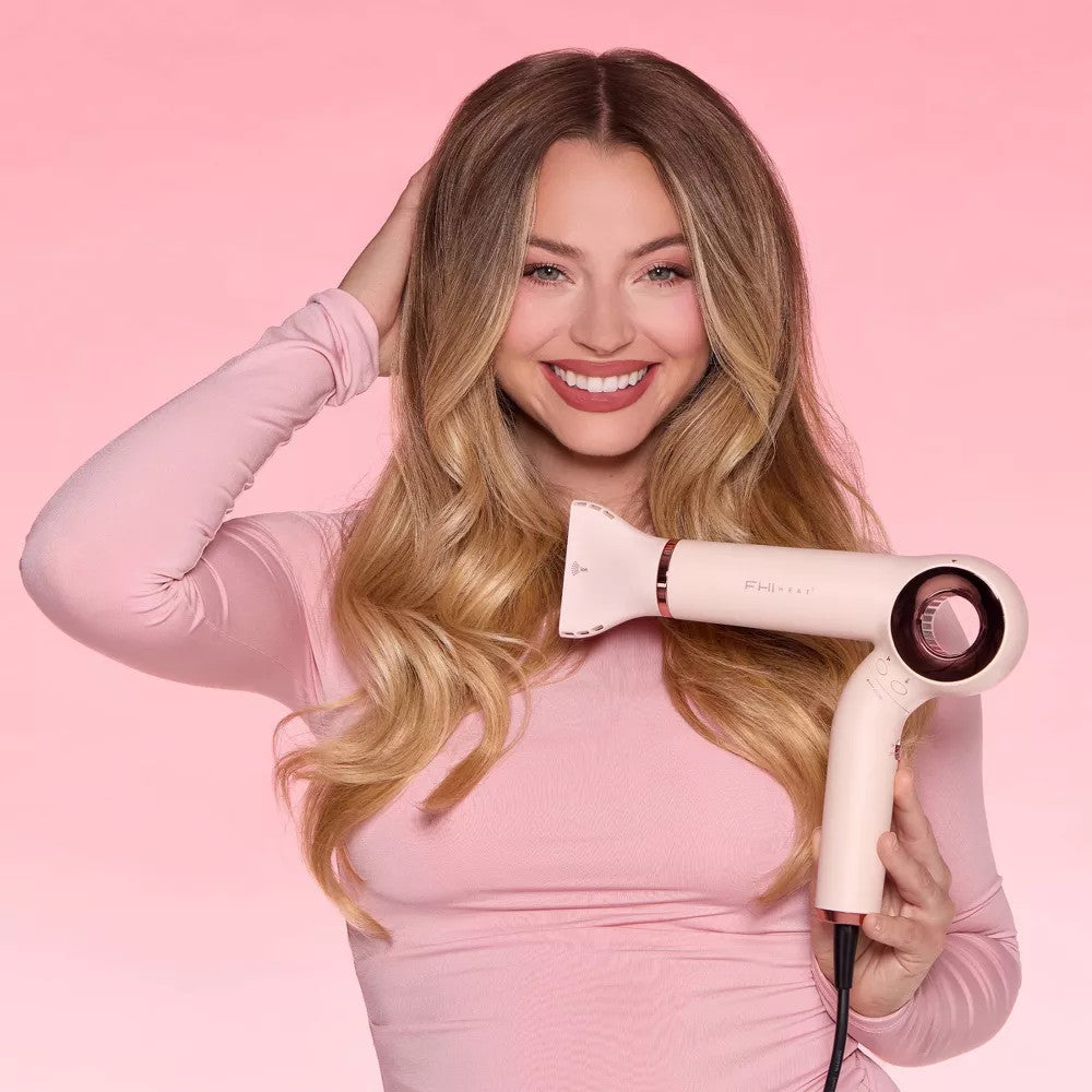 Pink Hair Dryer with BLDC Motor, Foldable & Fast Drying - 1600W