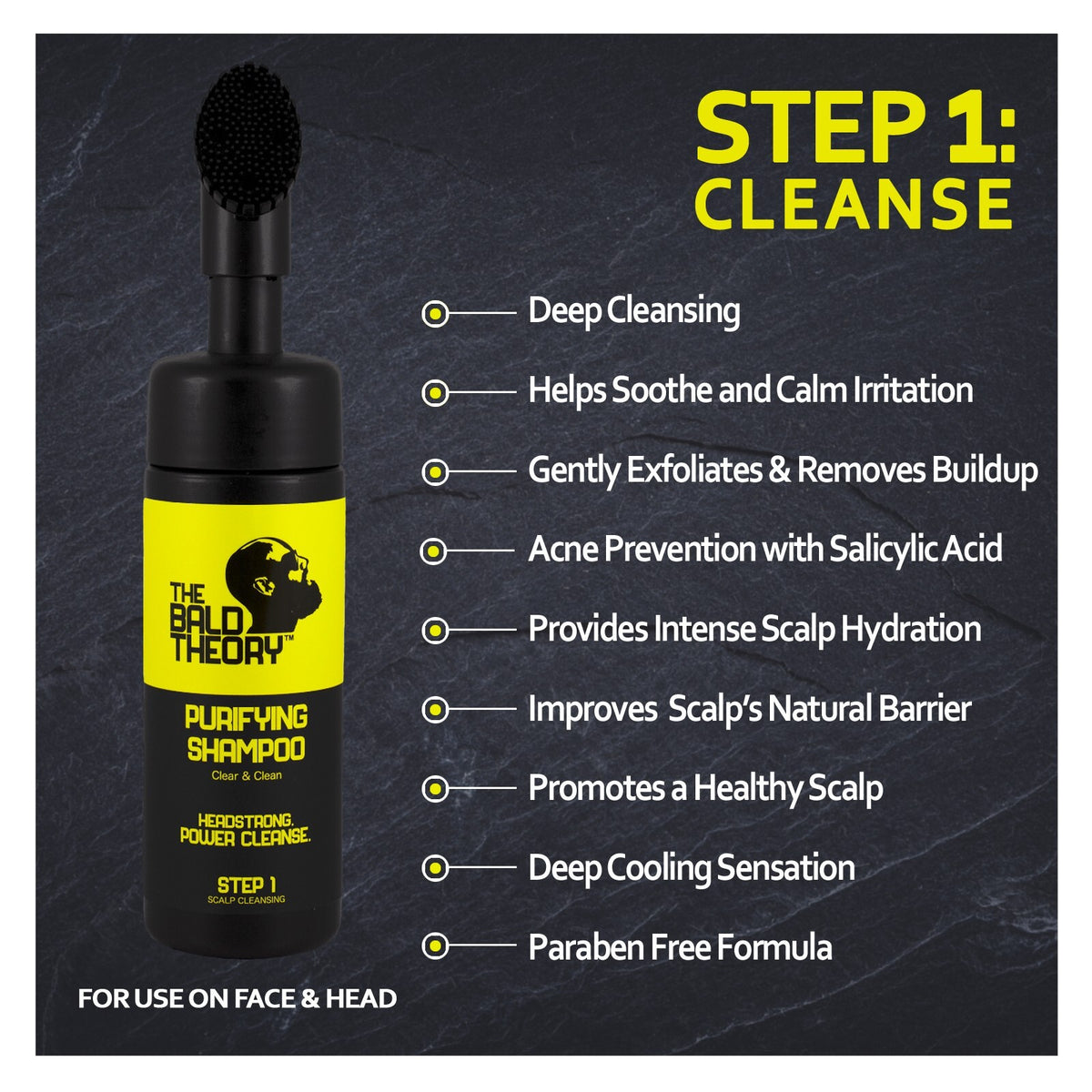 Scalp Healing Serum & Organic Purifying Shampoo with Massage Applicator