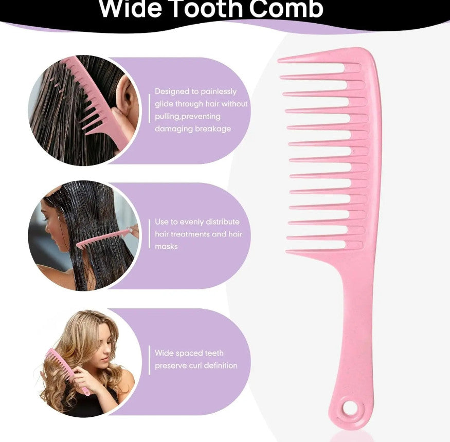 Pink Hair Styling Brush Set with Spray Bottle & Clips - Curl & Edge Styling Kit