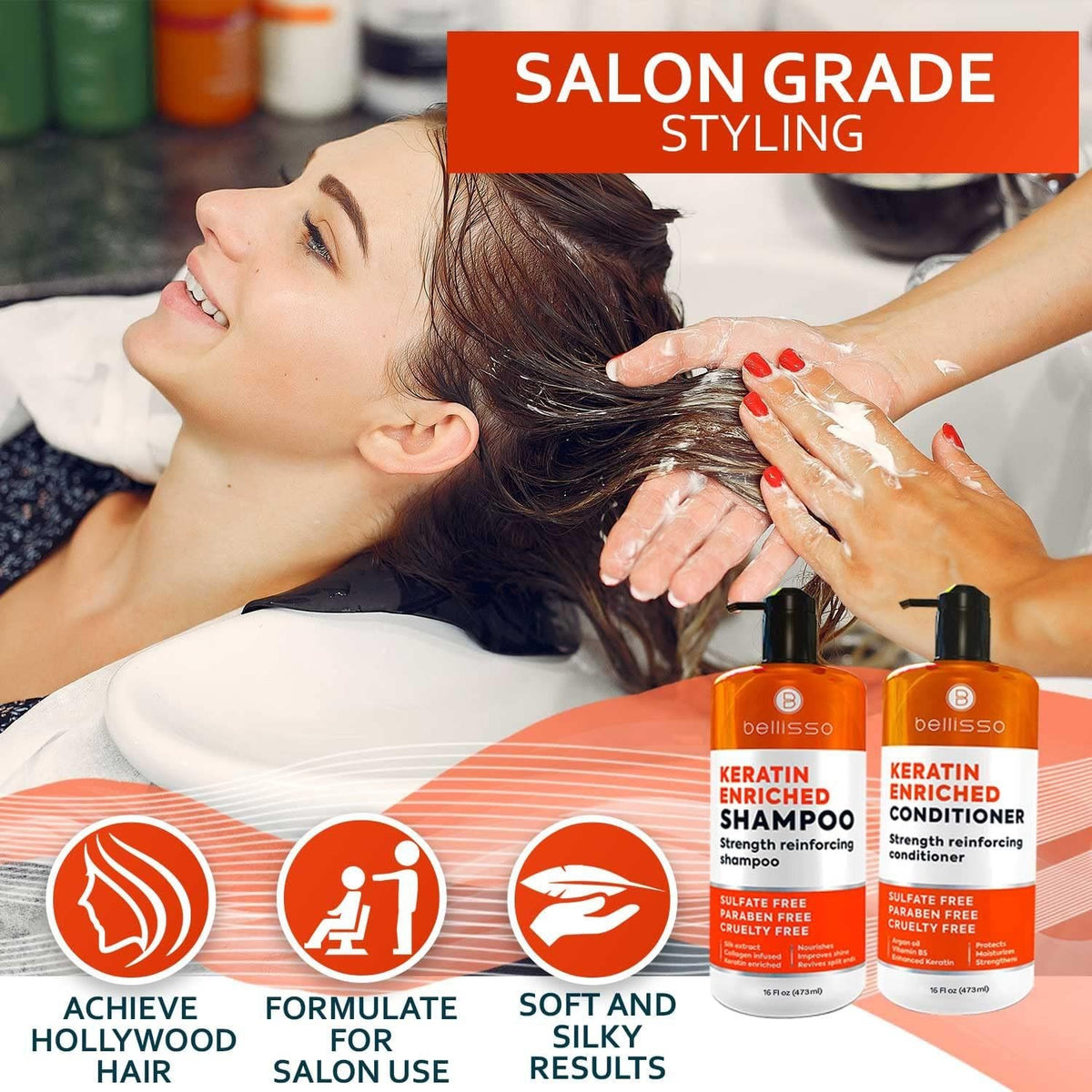 Keratin Hair Treatment Set for Frizz & Damage - Salon Quality Repair Duo