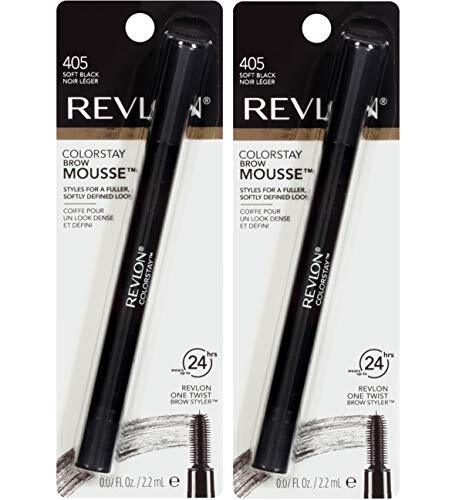 Revlon ColorStay Brow Mousse Pack of 2 - Soft Black (405) Eyebrow Makeup