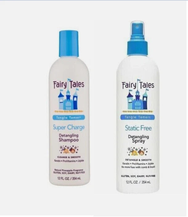 Detangling Shampoo & Leave-In Spray Duo - Sulfate Paraben Free - 12oz