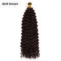 Water Wave Crochet Hair Extensions Long Curly Human Hair 10% Volumizing