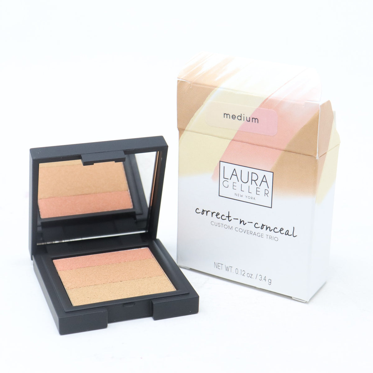 Laura Geller Correct-N-Glow Custom Coverage Concealer Trio 0.12oz Medium
