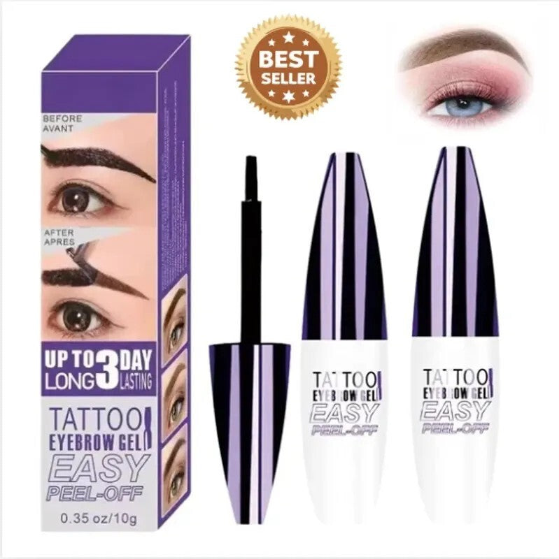 Dark Brown Peel-Off Eyebrow Gel Tint Waterproof & Long-Lasting