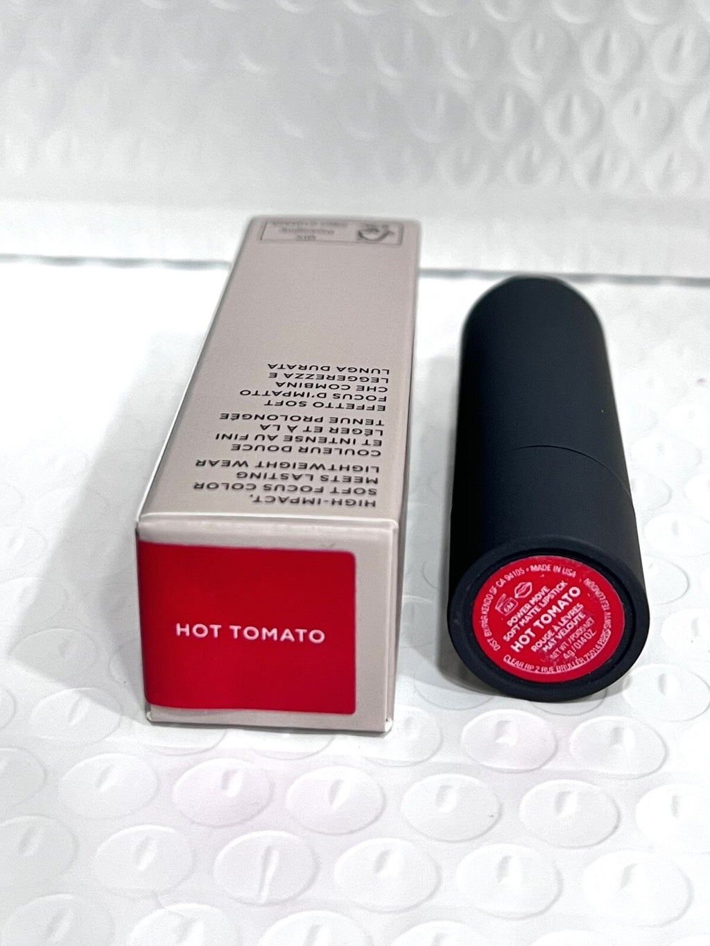 Bite Beauty Power Move Soft Matte Lipstick HOT TOMATO Full Size 0.14 oz