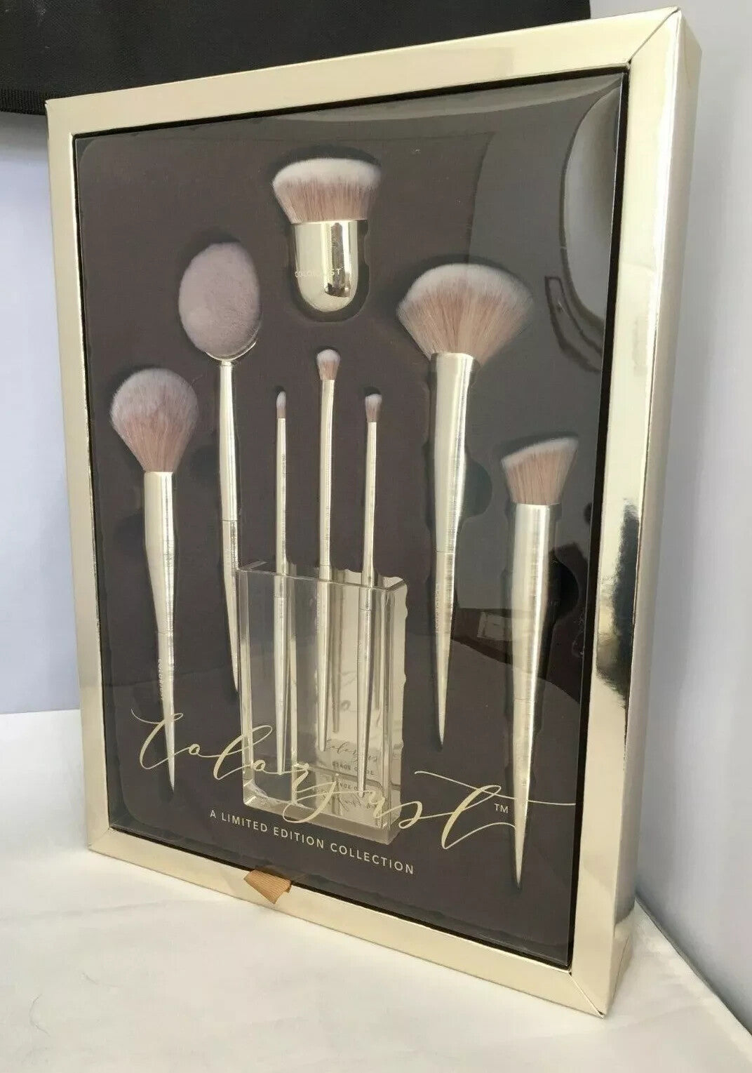 Colorjust Limited Edition Makeup Brush Set with Clear Acrylic Holder