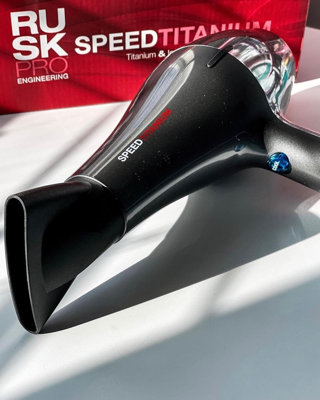 RUSK PRO Speed Titanium Hair Dryer with Ionic Generator & Diffuser
