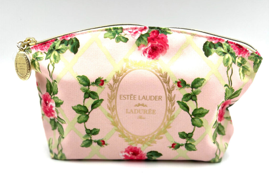 Estée Lauder Rose Flower Print Makeup Bag with Zipper - 3 Pack