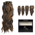 4 Pieces Clip In Hair Extensions Long Wavy 20 Inches - Natural Synthetic Fiber