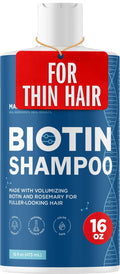 Biotin Rosemary Shampoo for Thinning Hair - Vegan & Sulfate-Free, 16 Fl Oz