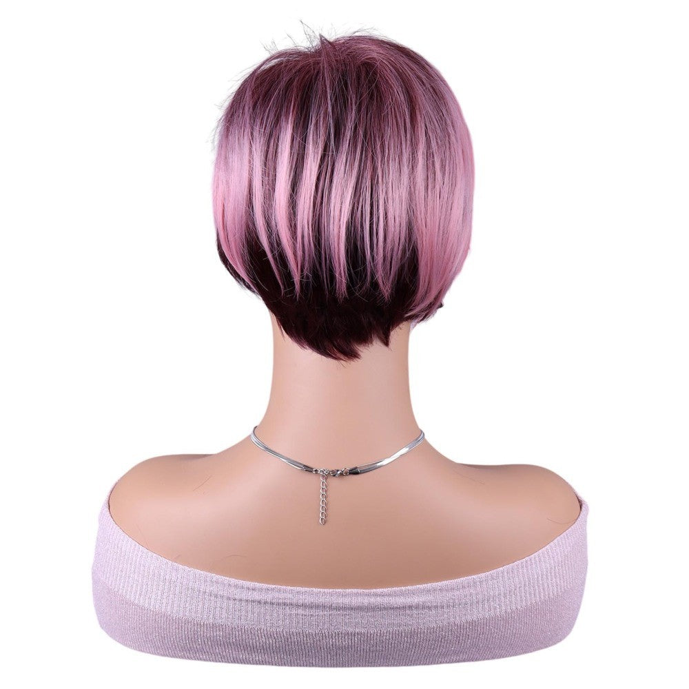 10-Inch Gradient Short Curly Wig - Natural Looking Thick Hair, Soft & Fluffy