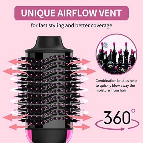 4-in-1 Hair Dryer Brush and Styler - Ceramic Ionic Volumizing Hot Air Brush