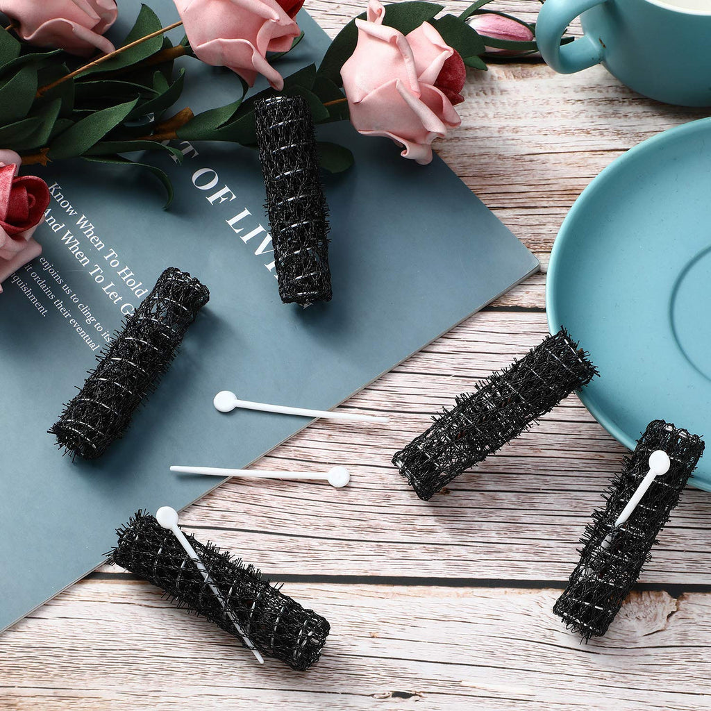 Vintage Hair Rollers Set - Small 2.5x0.7 Inch Curlers with Pins & Clips