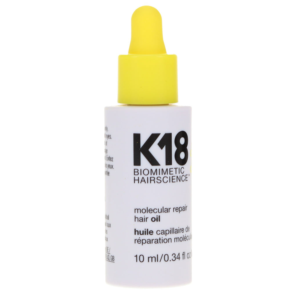 K18 Molecular Repair Hair Oil - Frizz & Damage Treatment, 0.34 oz