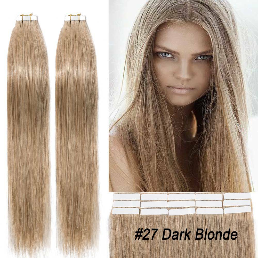 100% Human Hair Tape-In Extensions Full Head Body Wave & Straight Styles